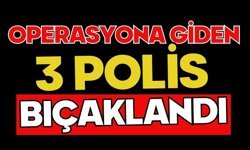 Operasyona giden 3 polis bıçaklandı