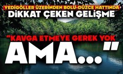 YEDİGÖLLER ÜZERİNDEN BOLU-DÜZCE HATTINDA DİKKAT ÇEKEN GELİŞME “KAVGA ETMEYE GEREK YOK AMA…”