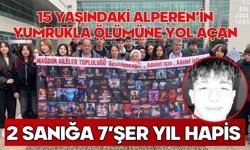 15 yaşındaki Alperen’in yumrukla ölümüne yol açan 2 sanığa 7’şer yıl hapis