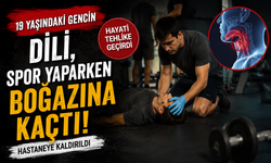 19 yaşındaki gencin dili, spor yaparken boğazına kaçtı