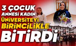 3 çocuk annesi kadın üniversiteyi okul birincisi olarak bitirdi
