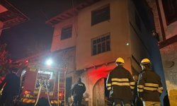 Safranbolu'da 2 katlı müstakil evde yangın paniği