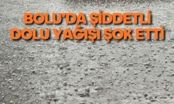 Bolu'da şiddetli dolu yağdı