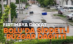 Bolu'da şiddetli rüzgar dağıttı