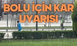 Bolu için kar uyarısı geldi
