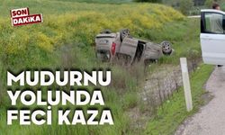 Bolu'da feci kaza, otomobil takla attı