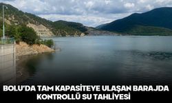Bolu’da tam kapasiteye ulaşan barajda kontrollü su tahliyesi
