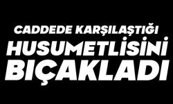 Caddede karşılaştığı husumetlisini bıçakladı