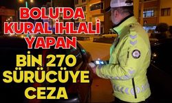 Bolu'da kural ihlali yapan bin 270 sürücüye ceza