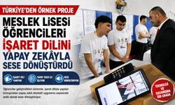 Meslek lisesi öğrencileri işaret dilini yapay zekayla sese dönüştürdü