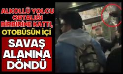 Alkollü yolcu ortalığı birbirine kattı, otobüsün içi savaş alanına döndü