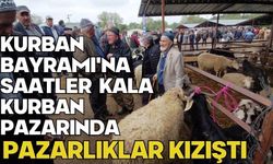 Kurban Bayramı'na saatler kala kurban pazarında pazarlıklar kızıştı