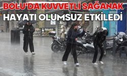 Bolu'da kuvvetli sağanak hayatı olumsuz etkiledi