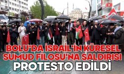 Bolu'da İsrail'in Küresel Sumud Filosu'na saldırısı protesto edildi