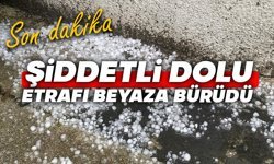 Şiddetli dolu etrafı beyaza bürüdü: Alt geçitler suyla doldu