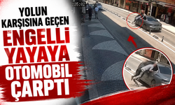 Yolun karşısına geçen engelli yayaya otomobil çarptı