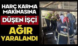 Harç karma makinasına düşen işçi ağır yaralandı