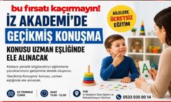 BU FIRSATI KAÇIRMAYIN. İZ AKADEMİ'DEN AİLELERE YÖNELİK ÜCRETSİZ EĞİTİM. KONU İSE MÜHİM