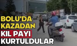 Bolu'da kazadan kıl payı kurtuldular