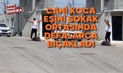 Eşini sokak ortasında defalarca bıçakladı
