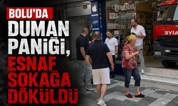 Bolu'da duman paniği, esnaf sokağa döküldü