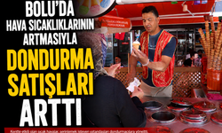 Bolu'da hava sıcaklıklarının artmasıyla dondurma satışları arttı