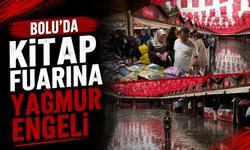 Bolu'da kitap fuarına yağmur engeli