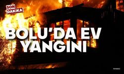 Bolu'da ev yangını, ekipler müdahale ediyor
