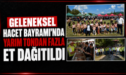 Geleneksel Hacet Bayramı’nda yarım tondan fazla et dağıtıldı