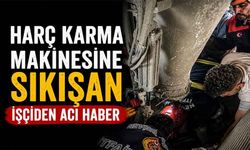 Harç karma makinesine sıkışan işçiden kötü haber