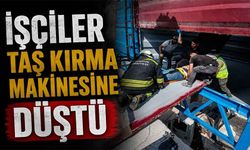 İşçiler taş kırma kuyusuna düştü