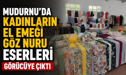 Mudurnu'da kadınların el emeği göz nuru eserleri görücüye çıktı