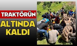 Traktörün altında kaldı