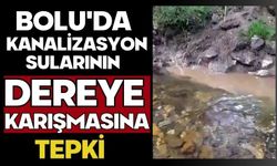 Bolu'da kanalizasyon sularının dereye karışmasına tepki