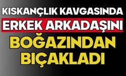 Kıskançlık kavgasında erkek arkadaşını boğazından bıçakladı