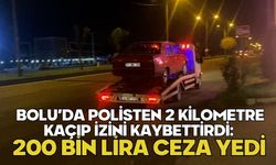 Bolu’da polisten 2 kilometre kaçıp izini kaybettirdi: 200 bin lira ceza yedi