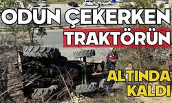 Odun çekerken traktörün altında kaldı