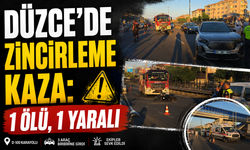 Düzce’de zincirleme kaza: 1 ölü, 1 yaralı
