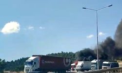 Bursa'da seyir halindeki tır alev topuna döndü