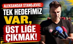 Aleksandar Stanojevic: "Tek hedefimiz var, üst lige çıkmak"