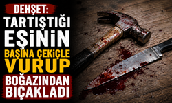 Dehşet: Tartıştığı eşinin başına çekiçle vurup boğazından bıçakladı