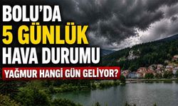 Bolu'da 5 günlük hava durumu, yağmur geliyor