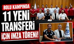 Bolu kampında 11 yeni transferi için imza töreni