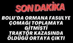 BOLU’DA ORMANA FASULYE ÇOMAĞI TOPLAMAYA GİTMİŞTİ