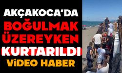 Düzce’de boğulmak üzereyken kurtarıldı
