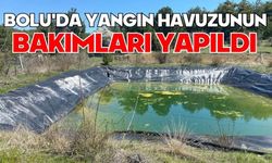 Bolu'da yangın havuzunun bakımları yapıldı