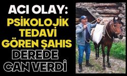 Acı olay: Psikolojik tedavi gören şahıs derede can verdi
