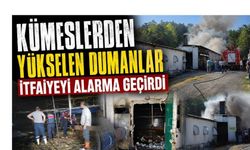 KÜMESLERDEN YÜKSELEN DUMANLAR İTFAİYEYİ ALARMA GEÇİRDİ