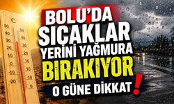 Bolu'da sıcaklar yerini yağmura bırakıyor