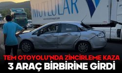 TEM Otoyolu'nda zincirleme kaza: 3 araç birbirine girdi